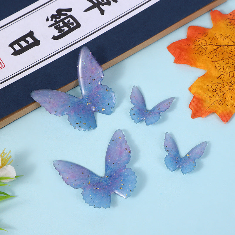 Wholesale  10pcs Shaped Butterfly Epoxy DIY Handmade Jewelry Accessories Earrings